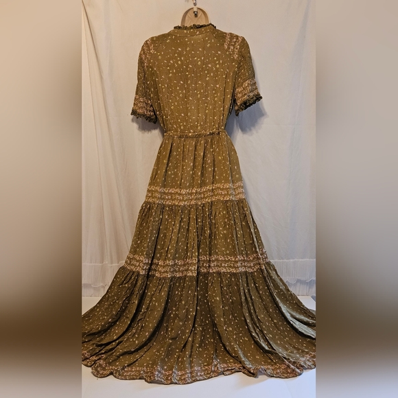 ❤️Free People Rare Feeling Maxi Dress in Kiwi combo size S. - Picture 13 of 16